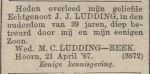 Maritje Corn. Reek 1846 Nieuws v d Dag-23-04-1887 (rouwadv 1e echtgenoot).jpg